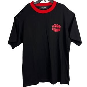 HOMME FEMME Unisex Cotton T-Shirt Black Red SIZE M. NWOT Streetwear Logo